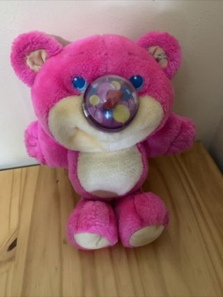 Vintage 1987 Playskool Neon Pink Nosy Bear “funsy” Balloon In Nose