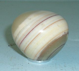 Vintage Natural Real Stone Marble Shift Knob Striped Layers Rat Rod Car Truck