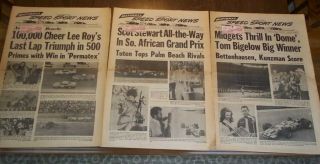 1969 National Speed Sport News Vol 37 No 9,  10 &11 Nascar Indy Usac