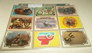 54 Vtg Motorcycle Sticker Trade Cards - - See All Photos