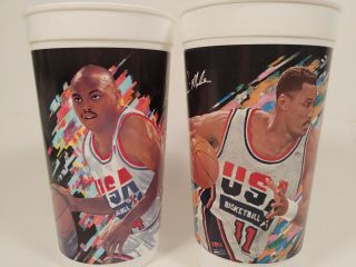 1992 Usa Olympic Dream Team Mcdonalds Cups Charles Barkley And Karl Malone