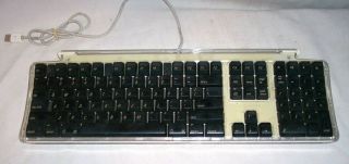 Vintage Apple Macintosh M7803 Pro Keyboard Silver / Clear Usb