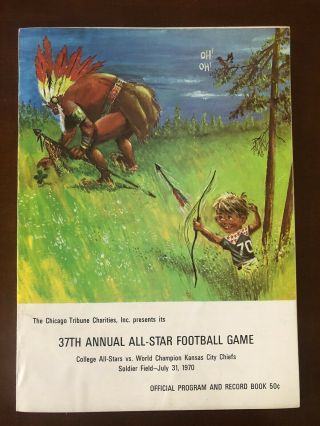 1970 College All Star Football Program Vs Kansas City Chiefs