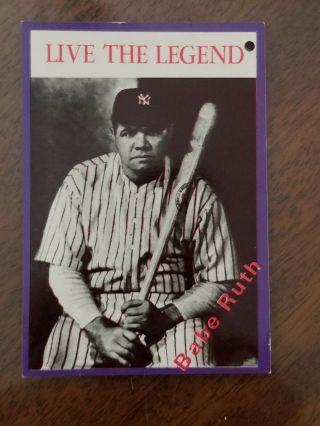 1990s Babe Ruth Louisville Slugger Card Tag Baseball Card Ex