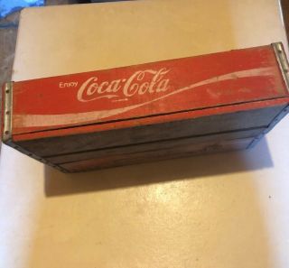 Vintage 1970s Wooden Wood Coca - Cola Coke Pop Bottle Crate Box Antique Advertise