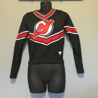 Vintage Varsity Jersey Devils Cheerleading Crop Top Size L,  1 Vguc Spirit Usa