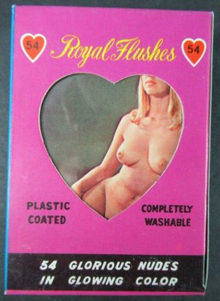 Vintage Royal Flushes Nude Playing Cards 54 Total C.  1970 