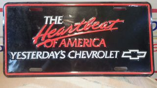 The Heartbeat Of America Yesterdays Chevy Trucks Alum License Plate