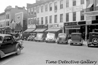 Vintage Cars On Main Street,  Circleville,  Ohio - 1938 - Historic Photo Print