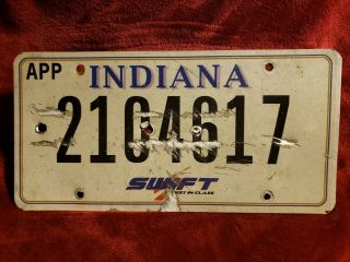2015 Indiana License Plate Swift Trucking Apportioned 2104617
