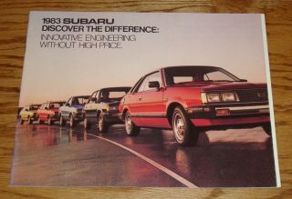 1983 Subaru Full Line Deluxe Sales Brochure 83 Sedan Hardtop Hatchback