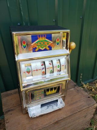Vintage Waco Casino Crown Slot Machine Toy Bank 25 Cent Antique