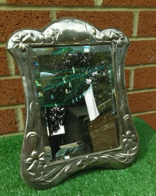 Vintage Sterling Silver Table Mirror