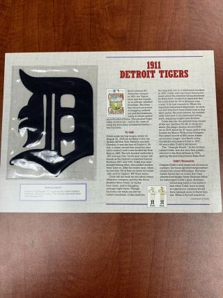 1911 Detroit Tigers Patch & History Nip