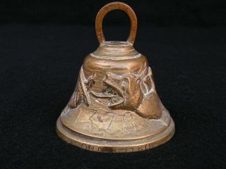 Ancienne Clochette De Table En Bronze Dragon Antique Brass Table Bell