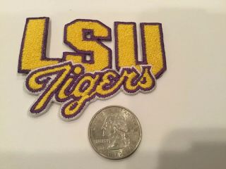 Lsu Tigers Vintage Iron On Embroidered Patch 3” X 2”