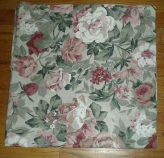 Croscill Rose Arbor Floral Fabric Cotton Bath Shower Curtain Vintage