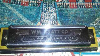 Vintage Wm.  Kratt Co 48 Chromatic Professional Harmonica Grandpa 