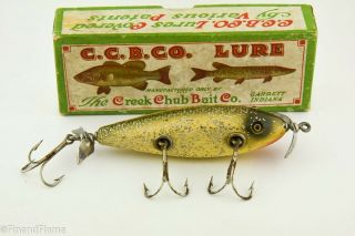 Vintage Creek Chub Silver Flash Injured Minnow Antique Fishing Lure Mc4
