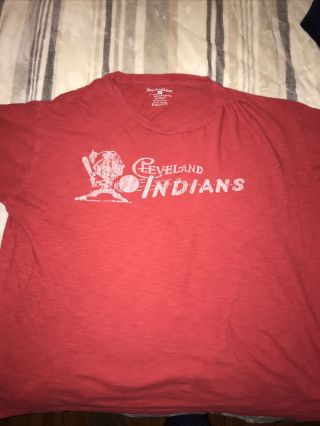 Cleveland Indians Chief Wahoo T Shirt Vintage Logo Men’s Xl Red Wright & Ditson