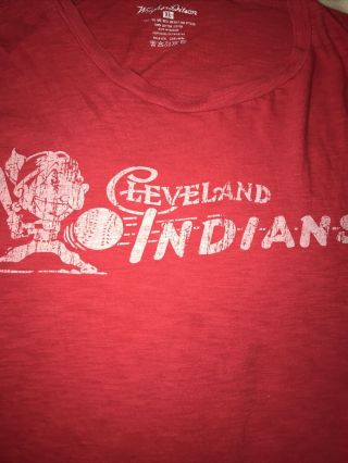 CLEVELAND INDIANS CHIEF WAHOO T Shirt Vintage Logo Men’s XL Red WRIGHT & DITSON 2