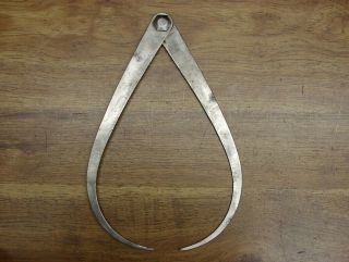 Old Tools,  Vintage L.  S.  Starrett 12 - 5/8 " Firm Joint O.  S.  Calipers,  Good Cond.