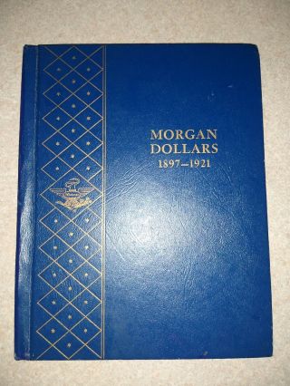 Vintage Whitman Bookshelf Coin Album 9429 Morgan Dollars 1897 - 1921 Folder Book