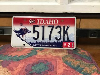 1990 Idaho Ski License Plate