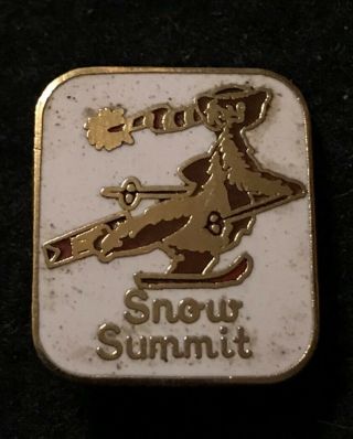 Snow Summit Skiing Ski Pin Big Bear Lake California Souvenir Resort Travel Lapel