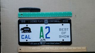 License Plate,  California,  Alpca (cf.  Note),  Best Of Show,  A2,  Souvenir
