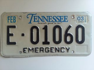 2000 - 2005 Tennessee Metal Emergency License Plate E - 01060 Sounds Good To Me