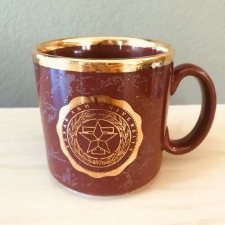 Vtg Rare Texas A&m University Coffee Tea Cup Mug Gold Rim “tams” Made In England