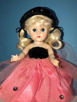 Vintage Vogue Ginny Doll In Her 1956 Medford Tagged Coral Formal