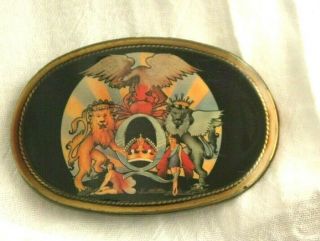Vintage 1977 Pacifica Mfg Belt Buckle Queen A Day At The Races 1 Owner