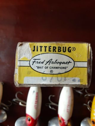 Vintage fishing lures fred arbogast jitterbugs 2 plastic lips 1 3