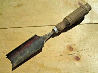 Vintage Antique W.  Butcher Cast Steel 2 " Wood Chisel Gouge,  13 1/4 " Long