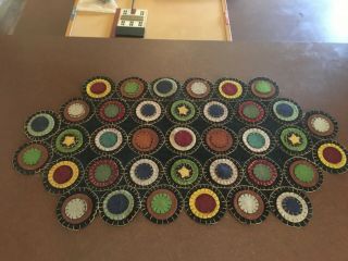 Vintage Handmade Table Runner Primitive Tabletop Cover Hippy Table Covering