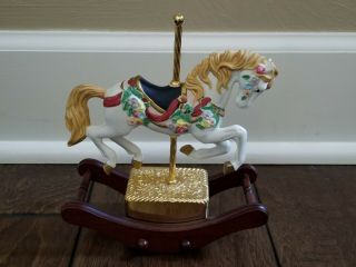 Vintage 1992 San Francisco Music Box Company Porcelain Rocking Carousel Horse