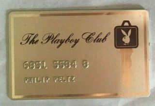 Vintage Playboy Club Membership Metal Key Card
