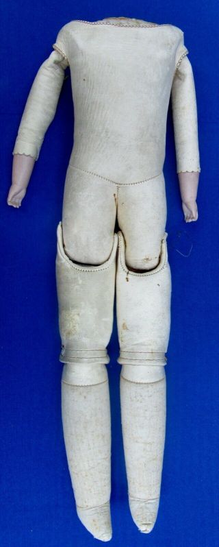 Antique German French Leather Doll Body Bisque Arms Hands Repair Parts Legs