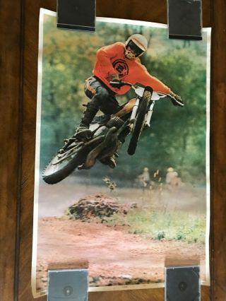 Vintage Moto C - Z Rider Motorcycle Poster
