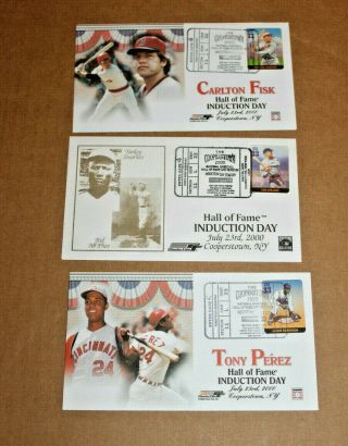 Charity Baseball Hof 2000 Induction First Day Cover Carlton Fisk Tony Perez