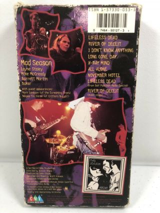 Mad Season Live At The Moore Vintage VHS.  Alice And Chains Layne Staley 2