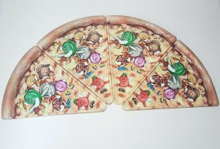 Vintage Deborah Mallow Pizza Party Plates Set Of 4