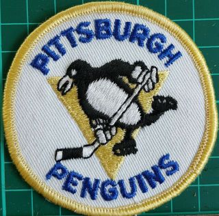 Nos Vintage Pittsburgh Penguins Hockey Patch 1973 - 1992 3 " Diameter Collectible