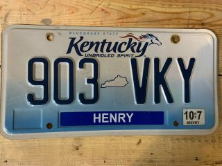 Kentucky (ky) Henry County Castle Eminence License Plate