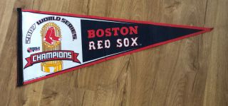 Mlb Boston Red Sox Vintage 2007 World Series Champions Trophy Logo Pennant