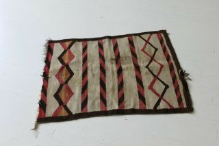 Antique Navajo rug Transitional 1900 ' s striped churro wool 29 