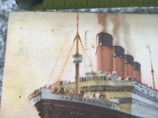 Postcard Of White Star Line Rms Olympic Marked 1933