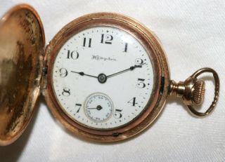 Antique Hampden Molly Stark Dueber Special Gold Filled Pocket Watch Not